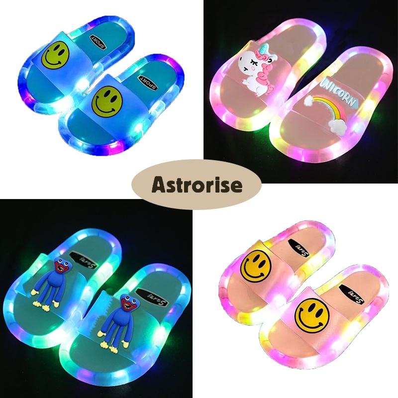 Dép trẻ em dép cho trẻ em Poppy playtime dép bé gái dép cho bé gái dép phát sáng Tiết Kỳ Lân Dạ Quang Dễ Thương Cho Các Bé