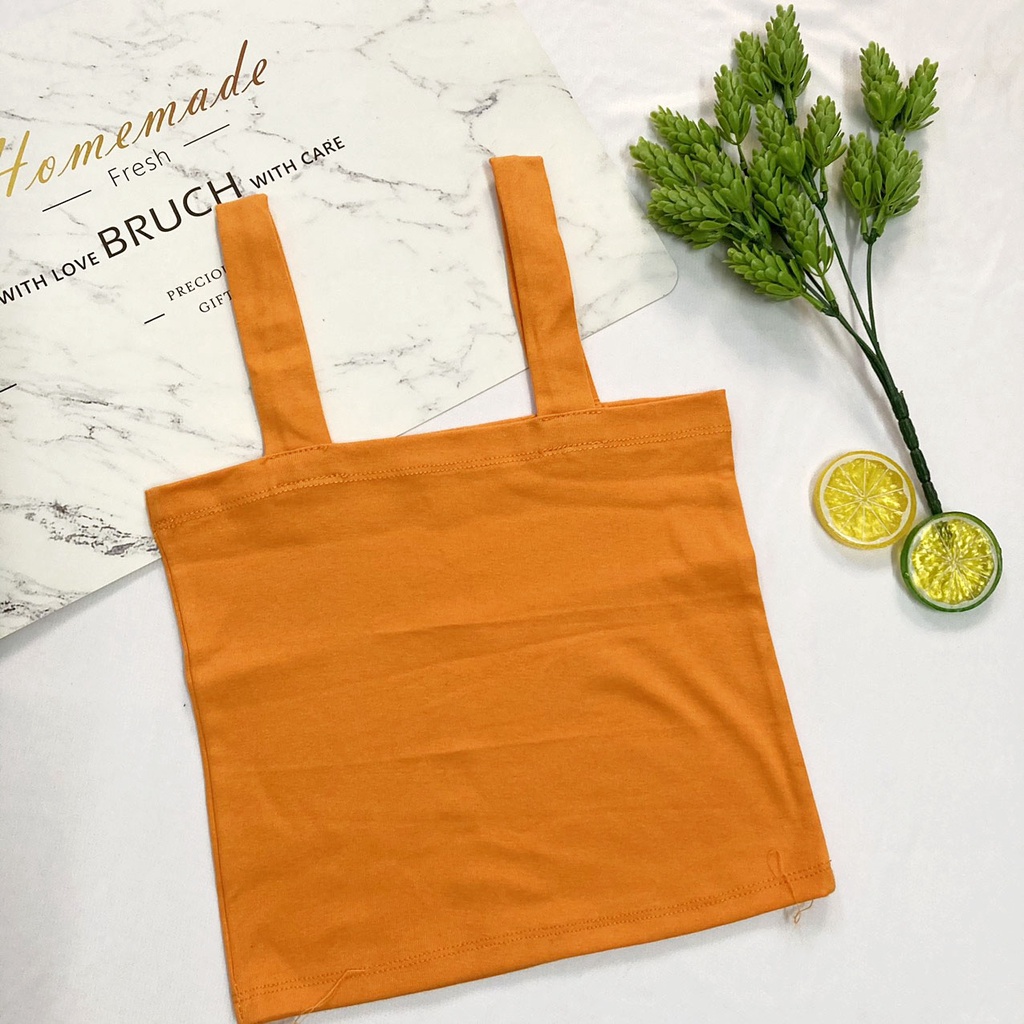 Áo 2 dây bảng to Freesize từ 40-45kg thun dày đẹp mịn - DÁNG CROPTOP - AO23