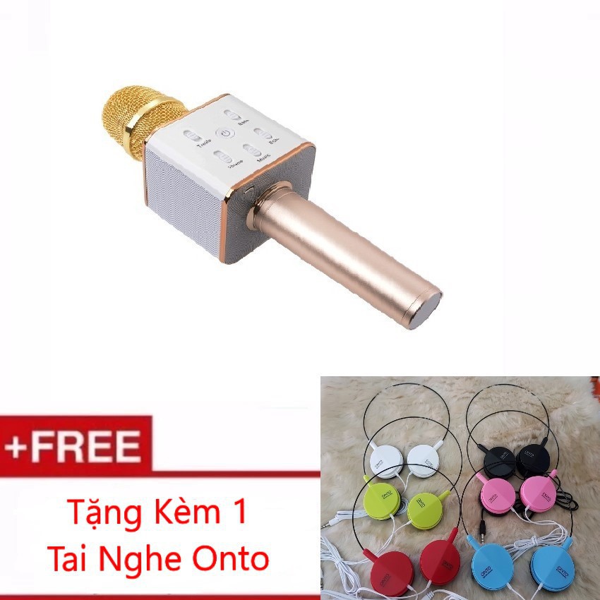 Micro Karaoke tích hợp Loa Bluetooth Q7 Tặng Kèm Tai Nghe Onto M_(91)