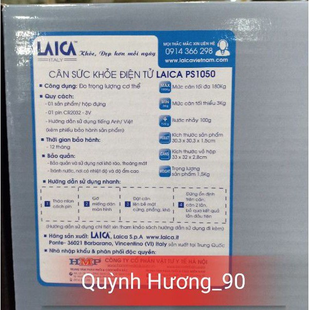 Cân Điện tử LAICA PS1050 đo cân nặng chính xác