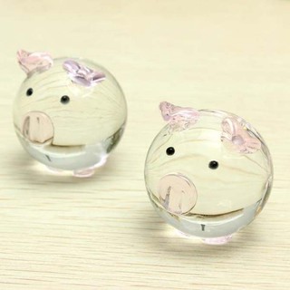 Bộ đàn lợn 7 con pha lê trang trí quà tặng lưu niệm cực ý nghĩa, mang sự phồn thịnh