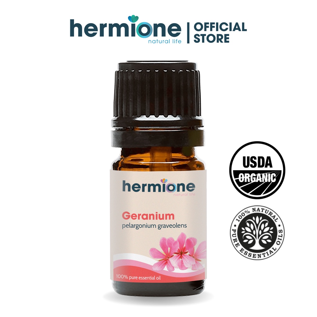 Tinh Dầu Phong Lữ Geranium Hermione Natural Life, Cao Cấp Nhập Khẩu, 100% Thiên Nhiên Nguyên Chất, Xông Thơm Phòng