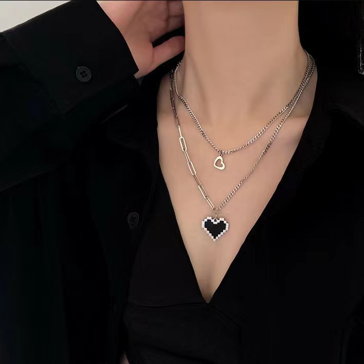 IF YOU Vòng cổ thời trang nhiều kiểu tùy chọn màu bạc phong cách Hàn Quốc trẻ trung cho nam