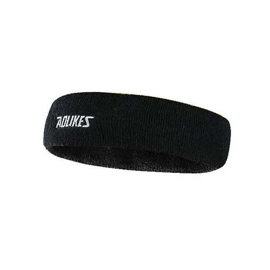 Băng đô băng trán thể thao AOLIKES A-2108 thấm mồ hôi cotton thoáng khí sport sweatband - loại bản to