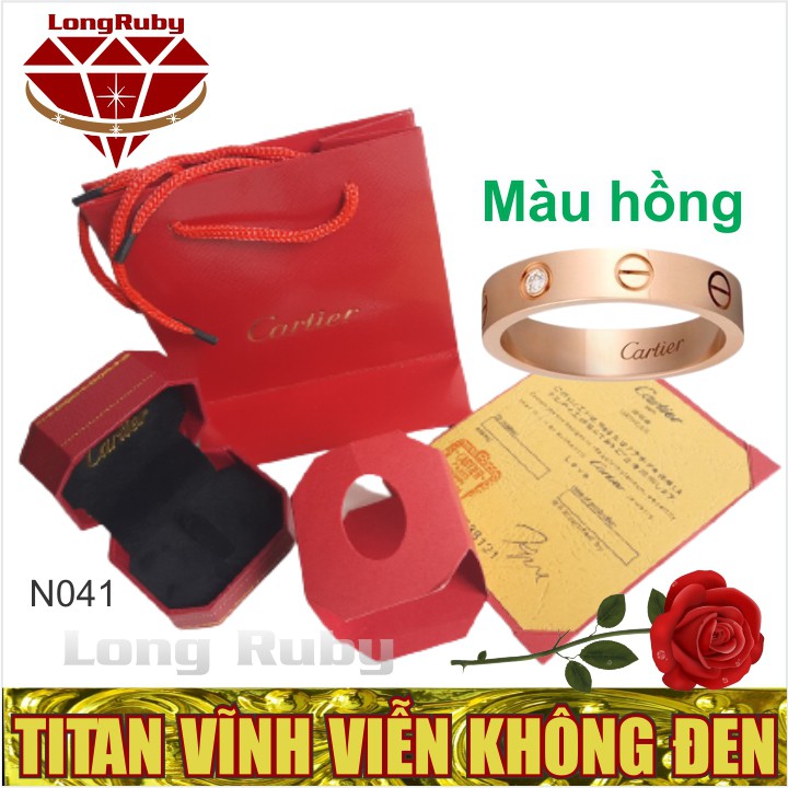 NHẪN CATIER TITAN THỜI TRANG ĐẲNG CẤP MÀU VÀNG, HỒNG, TRẮNG