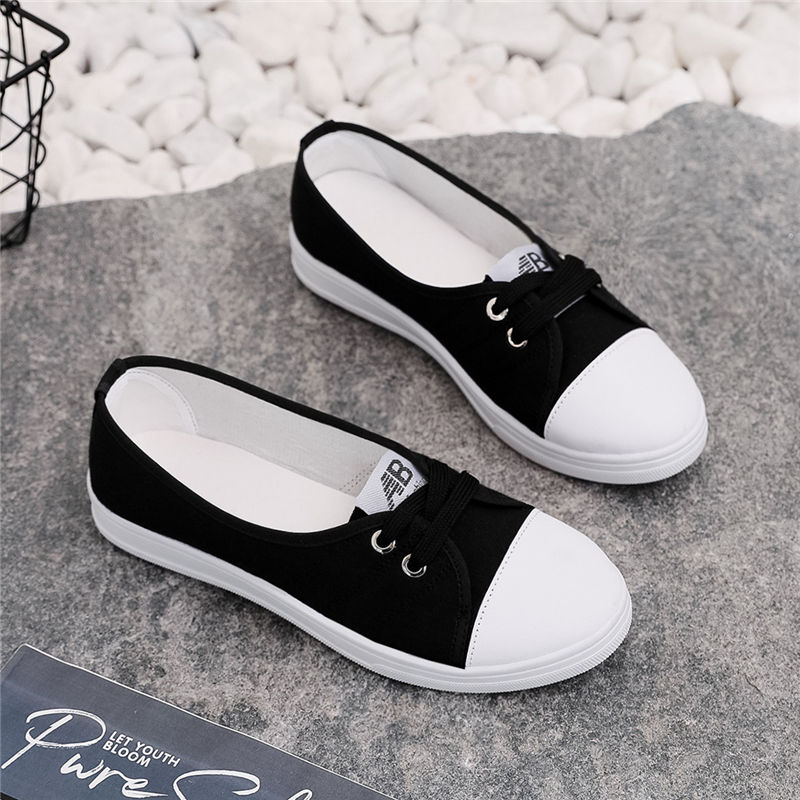 Women's White Shoes Breathable Canvas Shoes