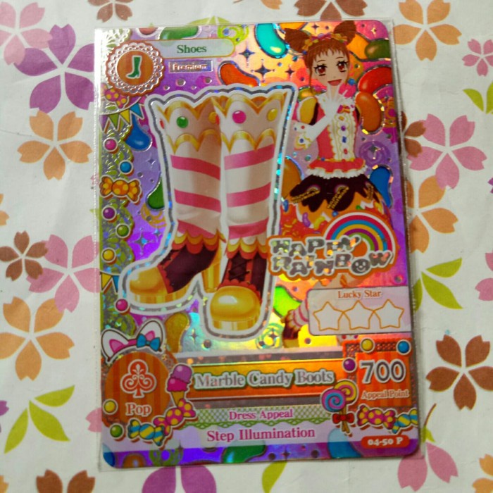 Giày Bốt Aikatsu Premium 4 Họa Tiết Đá Cẩm Thạch Xinh Xắn Cá Tính
