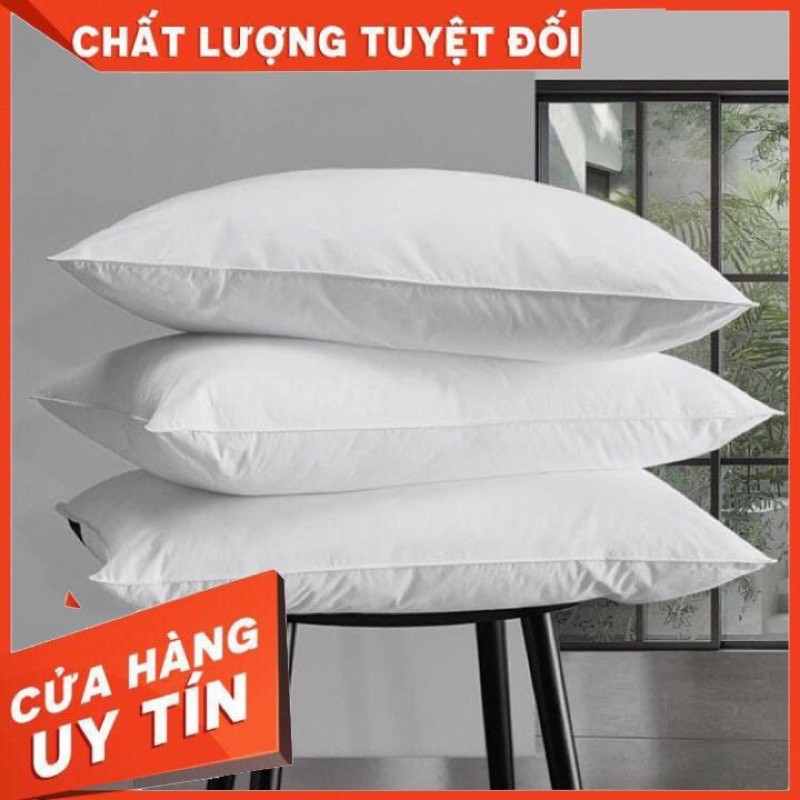 Combo 02 gối nằm lông vũ nhân tạo 50x70, gối khách sạn cao cấp, hàng việt nam chất lượng cao giá cho 2 sản phẩm,ruột gối