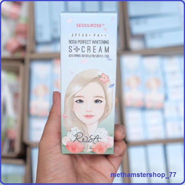 Kem Dưỡng Sáng Da Ban Ngày Chống Nắng SeoulRose SPF35 PA++ Rosa Perfect Whitening S+ Cream 50g