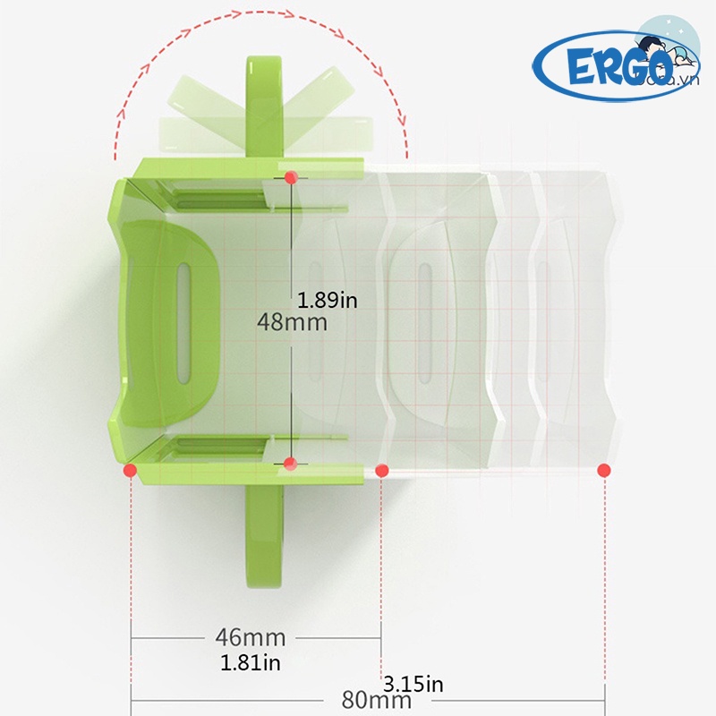 Giá đựng hộp sữa có tay cầm cho bé nhựa cứng cáp