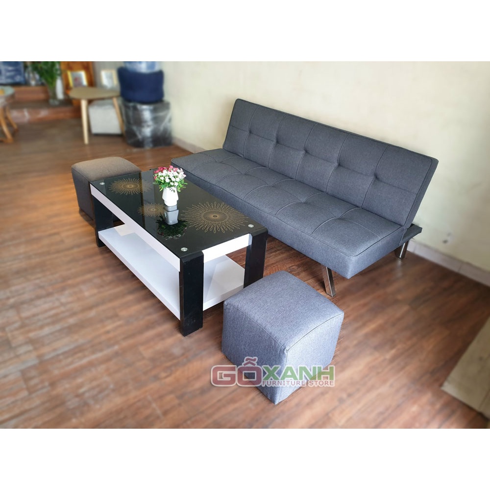 Bàn sofa H3 - Bàn Trà Ghế Sofa Mặt Kiếng Hình Chữ Nhật 1m x 50