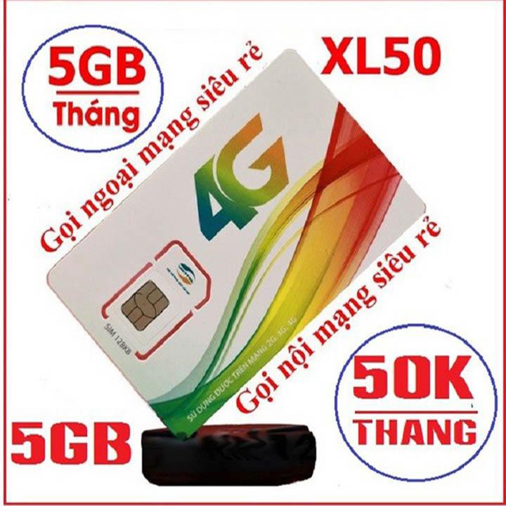 Sim 4G Nhà Mạng Viettel Gói Cước Rẻ XL50 , Dùng Cho Điện Thoại , Bộ Phát Wifi Di Động Không Dây