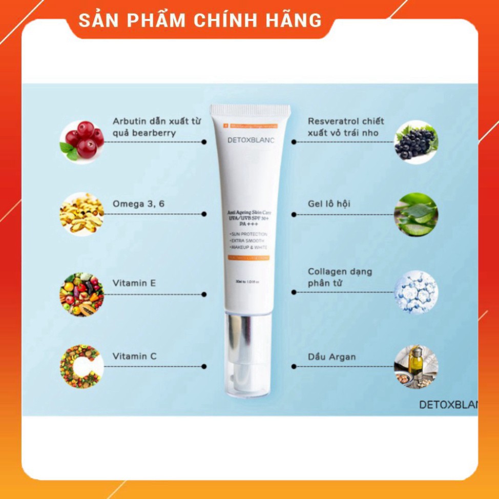 🔥🔥🔥Kem Dưỡng Trắng Da Detox Blanc Chống Nắng Ban Ngày Peau Maquillage Crème🔥🔥🔥