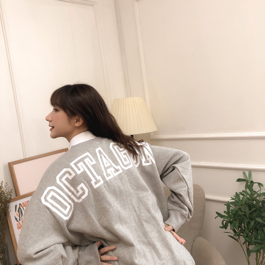 [Áo Sweater Basic Xám] By Octagon | BigBuy360 - bigbuy360.vn