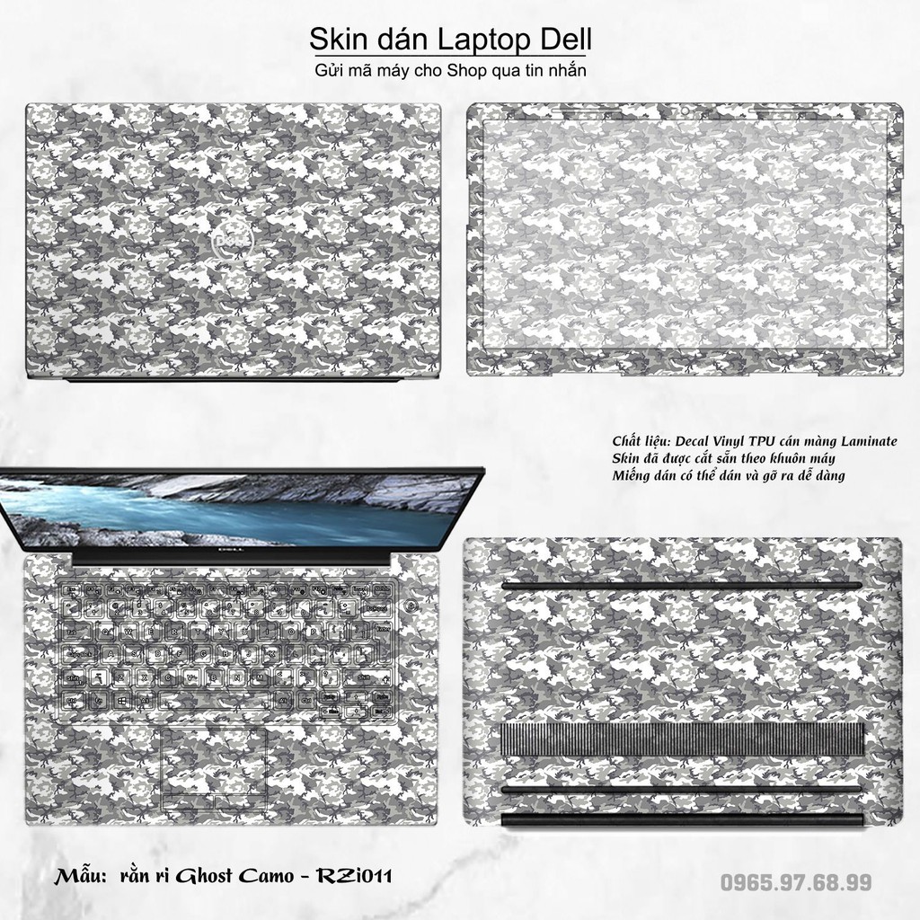 Skin dán Laptop Dell in hình rằn ri _nhiều mẫu 2 (inbox mã máy cho Shop)