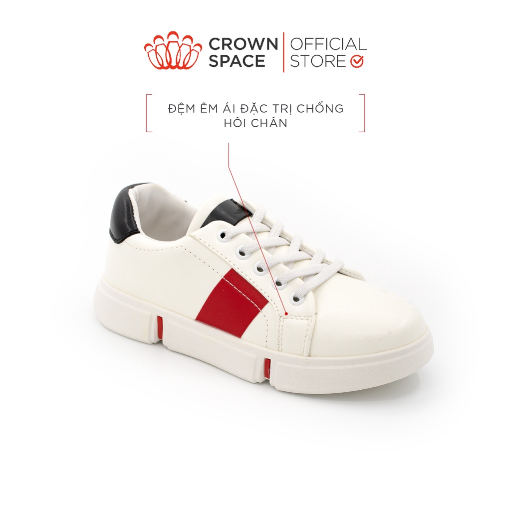 Giày Thể Thao Sneaker Bé Trai Đi Học Đi Chơi Crown Space Cao Cấp CRUK252 Nhẹ Êm, Chống Hôi Chân Size 28 đến 36