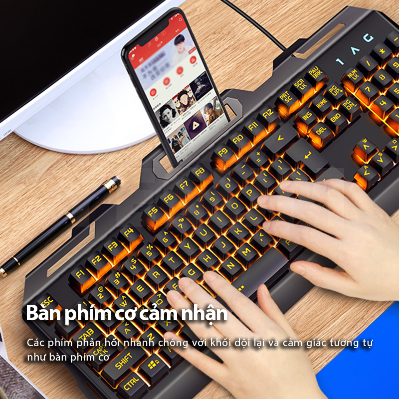 【Bàn phím cơ】 mới nhất Bàn phím có đèn nền RGB Hiệu ứng đèn nền cầu vồng Bàn phím thiết kế tiện dụng