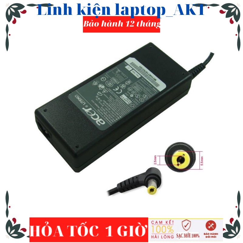 Sạc Laptop ACER 19V-4.74A-90W-ZIN chân thường Aspire 3020 5020 4530S 8460P 8470P 8560P 8760P 8470W 8540W 8570W