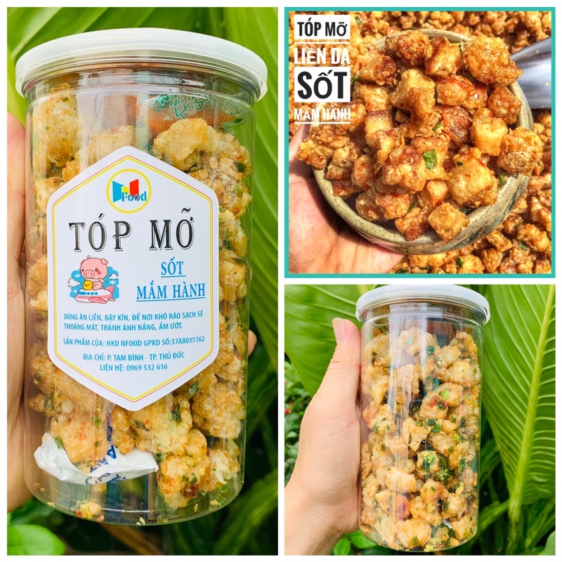 Tóp mỡ Sốt Mắm Hành, Tốp mỡ chiên giòn