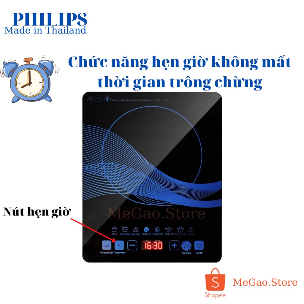 Bếp từ đơn PHILIPS PL-01 công suất 2000W màn hình cảm ứng, made in Thailand