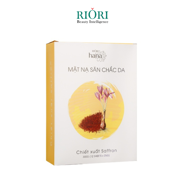 Mặt Nạ Giấy Săn Chắc Da Giảm Nếp Nhăn - Chiết Xuất Nhụy Hoa Nghệ Tây Saffron RIORI HANA