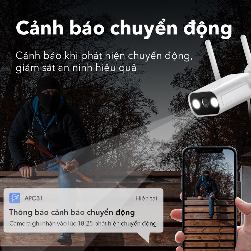 Camera ngoài trời ACOME APC31 có màu ban đêm, quay 1296P 3MP, chống nước IP66, đàm thoại 2 chiều, bảo hành 12 tháng