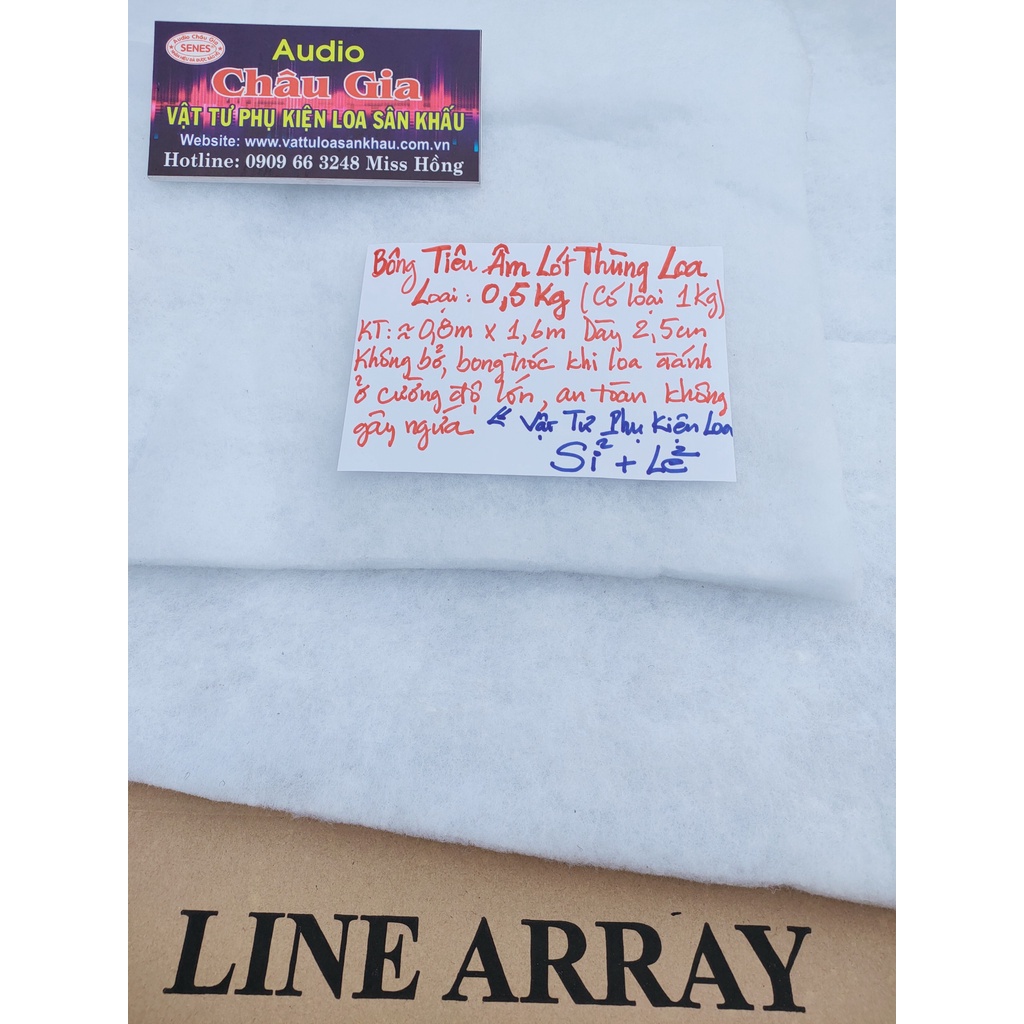 Bông tiêu âm lót thùng loa 0.5kg Audio Châu Gia