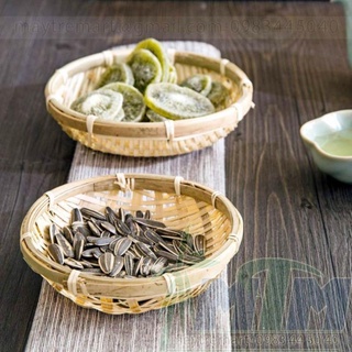 Tre tự nhiên- Rổ tre rá tre mini đựng hạt dưa -Mây tre đan việt