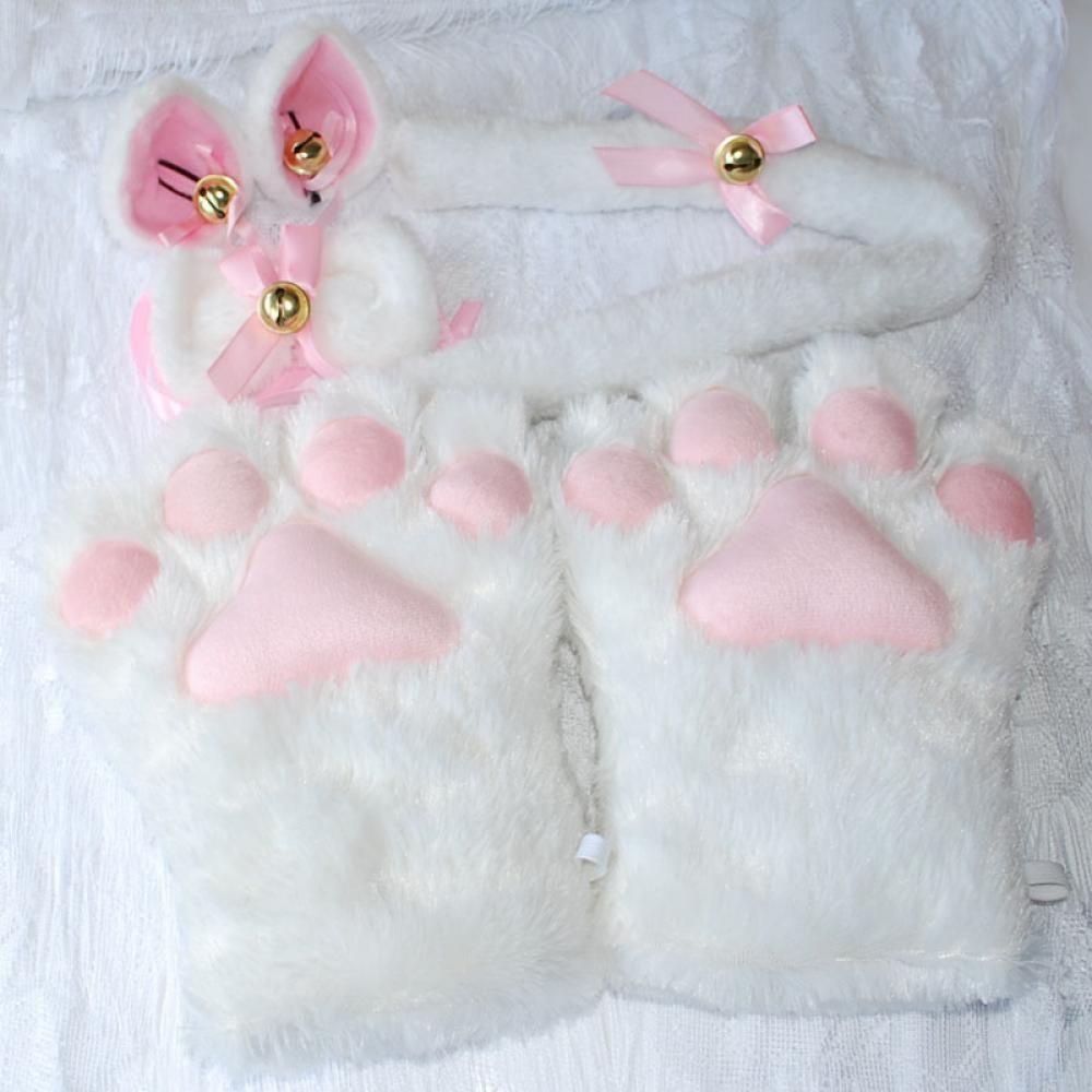 DORAW Cosplay Costume Anime Plush Halloween Cat Ears