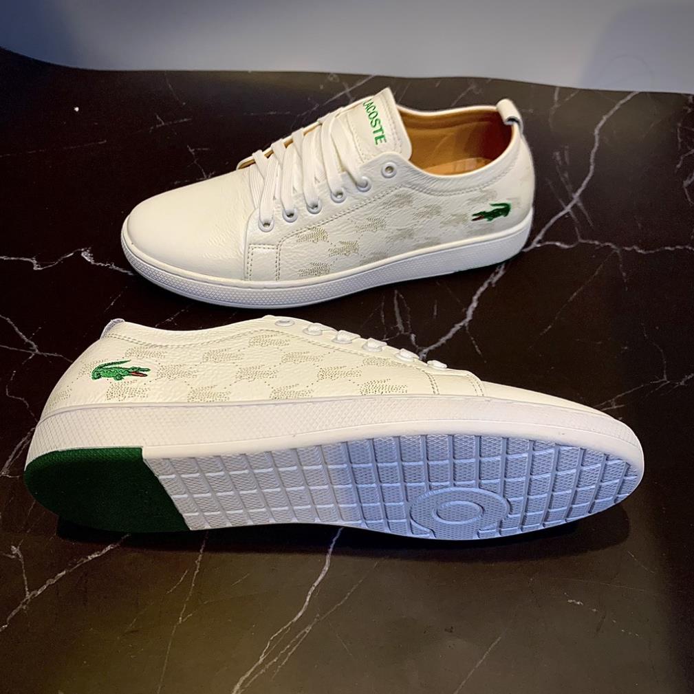 Giầy nam da bò, giầy Lacoste thể tham thao full box thời trang 2022