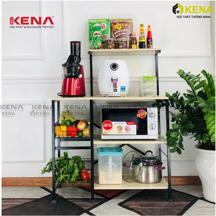 KENA - Kệ Bếp kèm giỏ để lò vi sóng 3 tầng KN 128 - [ Hàng Loại 1] | BigBuy360 - bigbuy360.vn