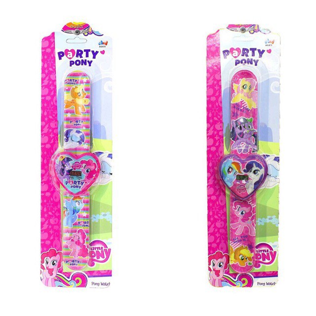 Đồng hồ điện tử họa tiết ngựa Pony Robocar Poli dễ thương cho bé