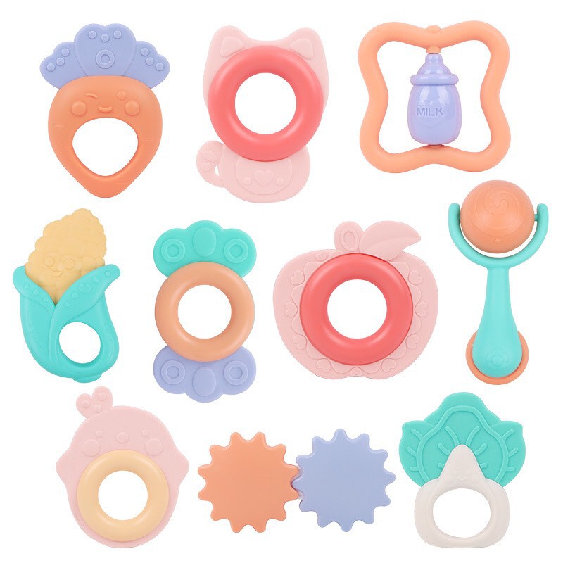 XÚC XẮC GẶM NƯỚU ⚡️FREESHIP⚡️ Set 10 Xúc Xắc Gặm Nướu Cho Bé