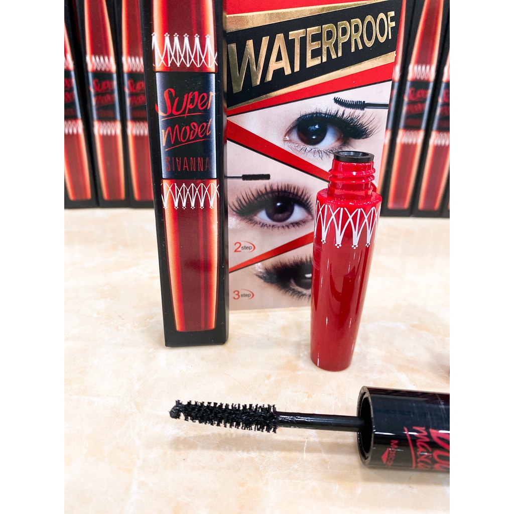 Mascara 2 Đầu Sivanna Colors Super Model 5X Long Waterproof Thái Lan