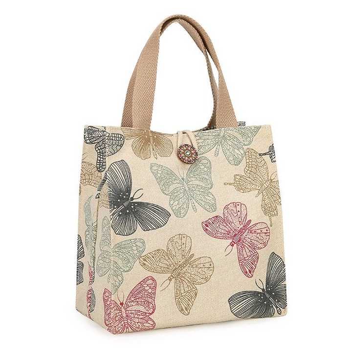 Túi Đựng Cơm Trưa Phong Cách Nhật Bản Xinh Xắn Túi ăn trưa Túi vải tote Túi dã ngoại Túi bento Túi cách nhiệt Trang chủ Túi ăn trưa lõm Túi ăn trưa cách nhiệt