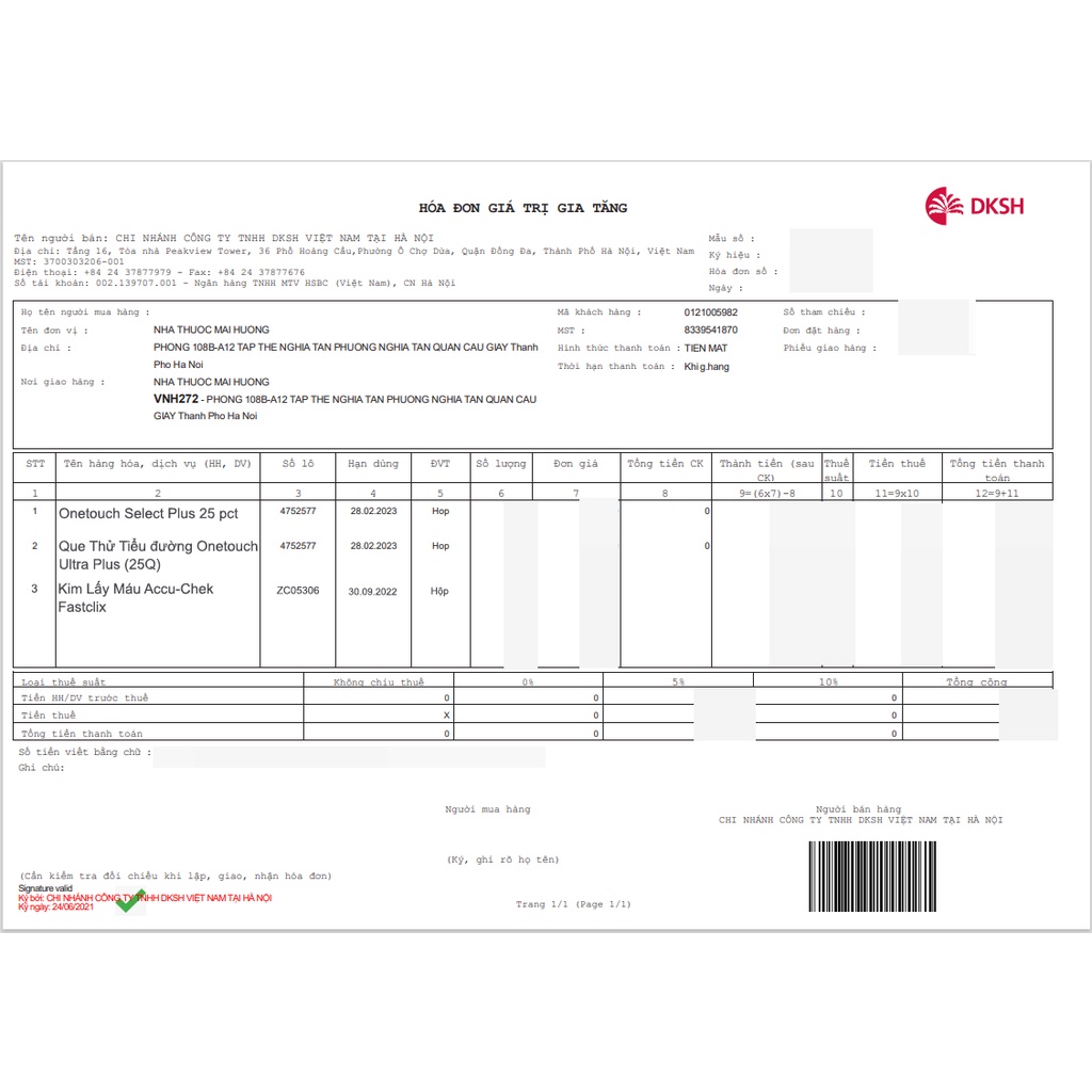 Que Thử Tiểu đường Onetouch Ultra Plus 25 test