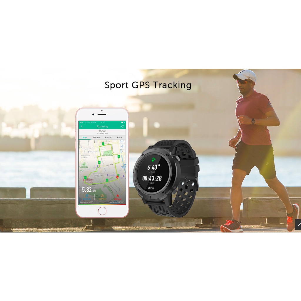 Đồng hồ thể thao GPS Oplayer, dùng apps, đồng bộ Strava, Pin dùng liên tục 15h, hàng như mới, màu đen