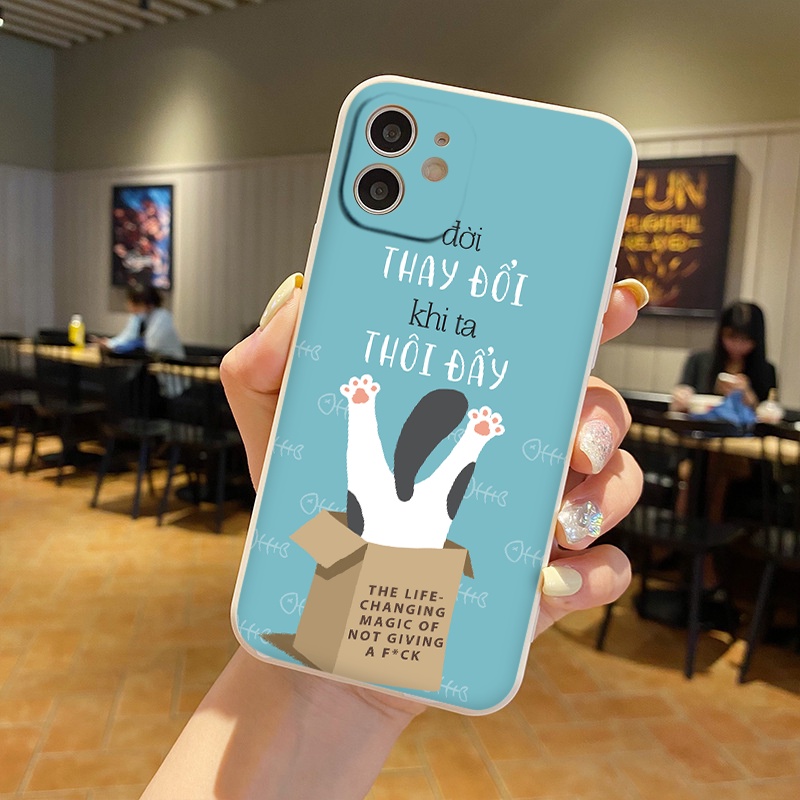 Ốp lưng iphone viền vuông cuộc sống thay đổi khi mình đổi thay dành cho ip 6/6s/7/7plus/X/Xsmax/11/11promax/12/13promax