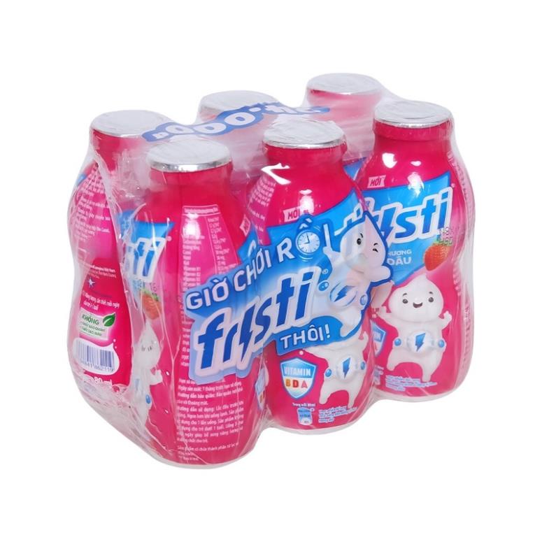HÀNG CHÍNH HÃNG -  Lốc 6 chai sữa chua uống fristi đủ mùi 80ml (Date luôn mới)