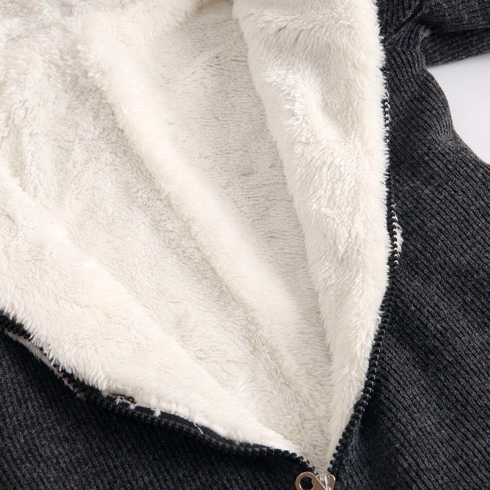 Áo Liền Quần Sanlutoz Màu Xám Đậm Có Mũ Dễ Thương Cho Bé Gái/bé Trai