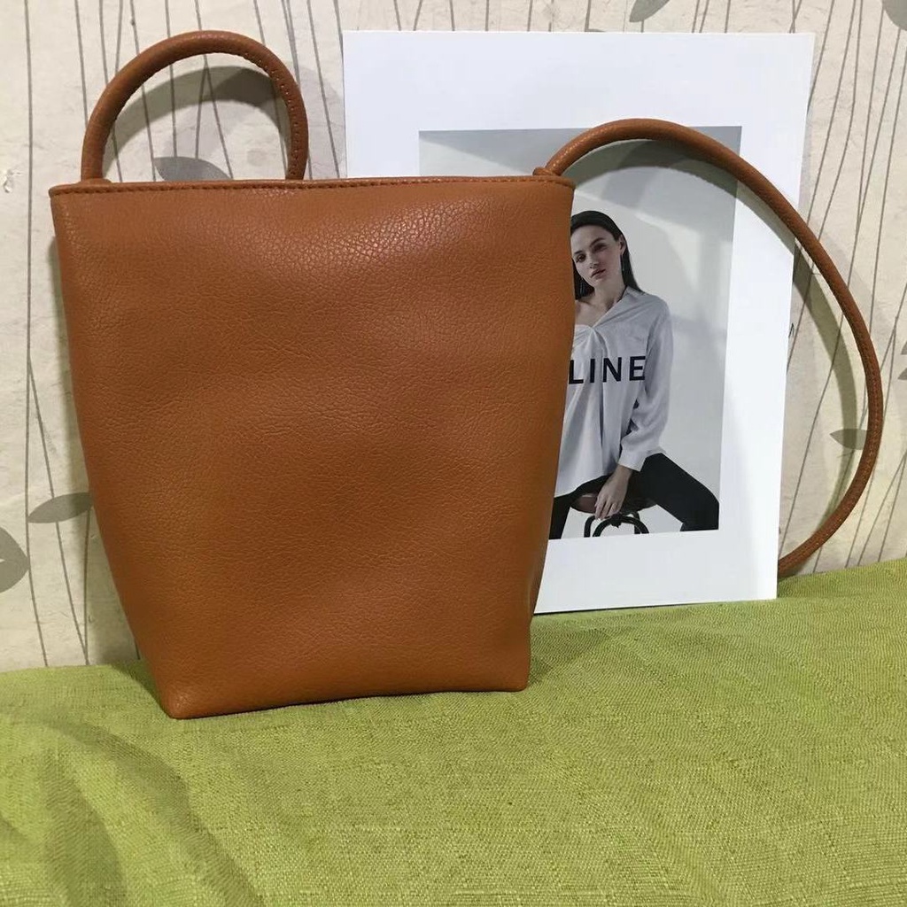 Mini Leather small bag women's summer Korean style all-match shoulder bag fashion crossbody bucket bag