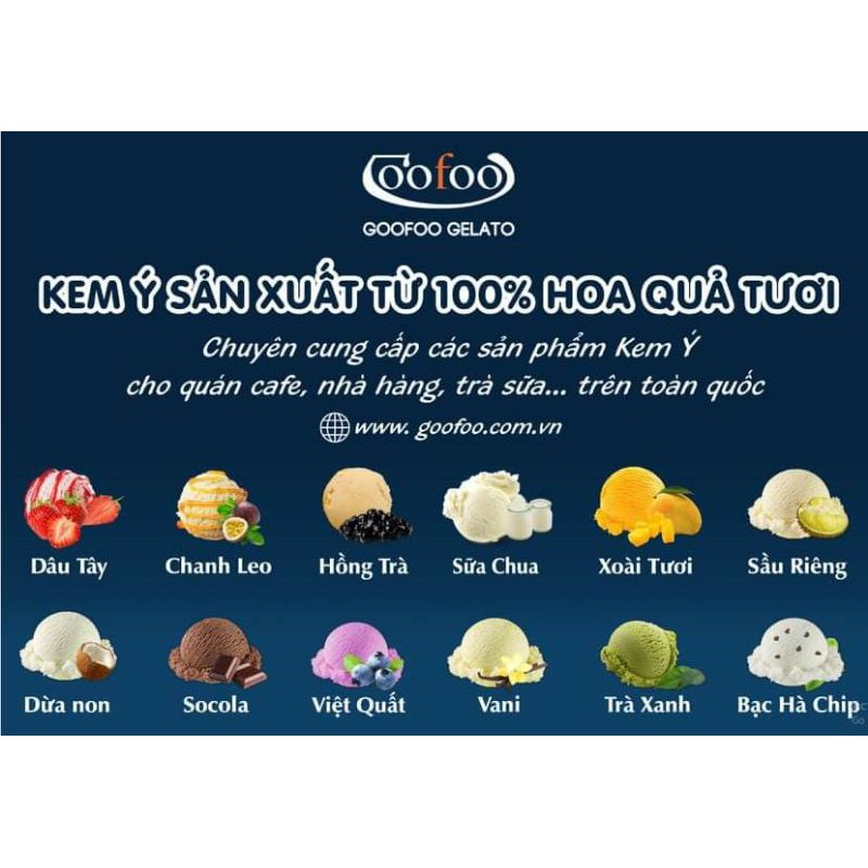 KEM Ý CAO CẤP GOOFOO GELATO