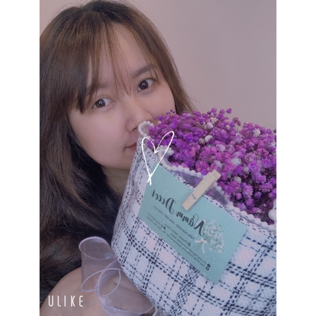 Bó Hoa Baby Khô bó tròn phong cách hiện đại, bó hoa kiểu Hottrend