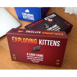 1 bộ bài mèo nổ (ver đỏ hoặc ver đen) 2 bộ nhỏ bên trong ,exploding kitten board game bản đẹp giấy dày 16*11*4
