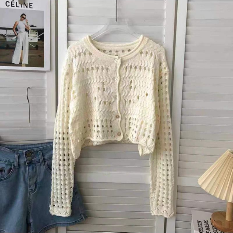 Áo len dài tay dáng ngắn hàng QCL1