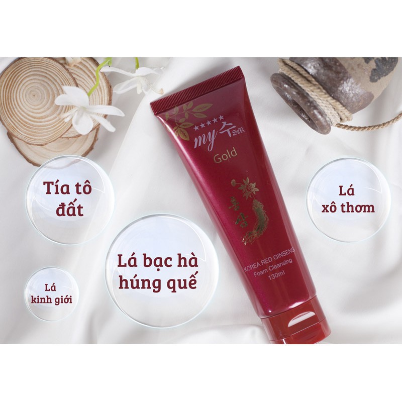 Sữa Rửa Mặt Hồng Sâm Đỏ Hàn Quốc My Gold Chính Hãng - Korea red ginseng 120ml