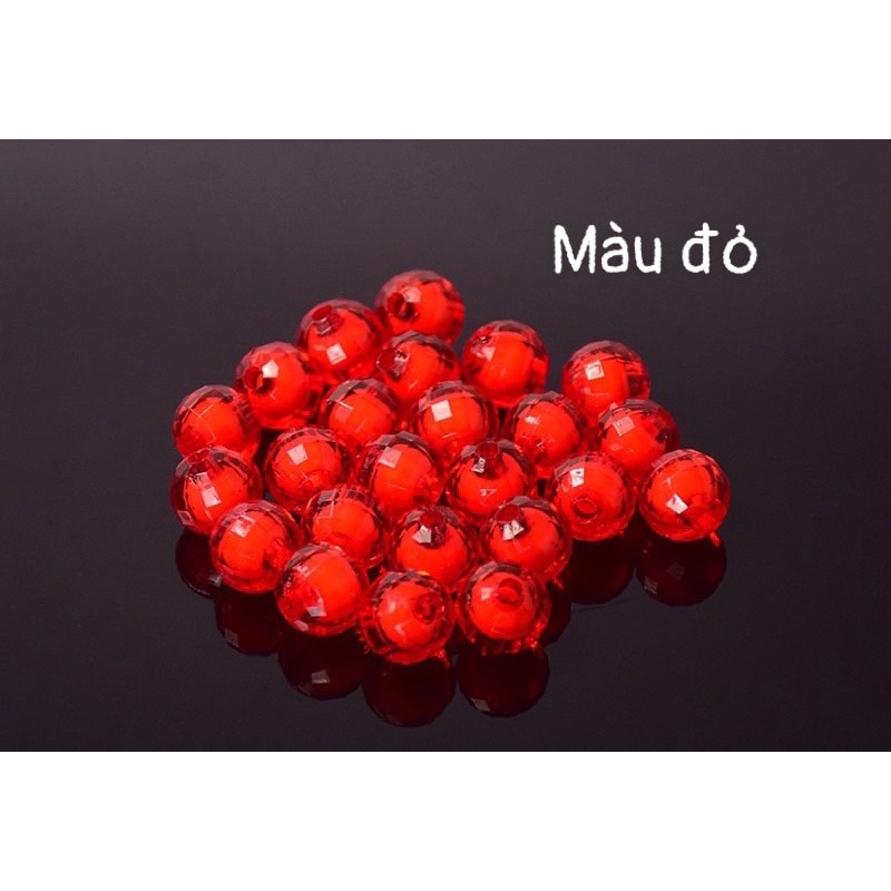 Hạt cườm acrylic 8mm/8ly,hạt làm nhuỵ hoa, rèm,làm hoa trang trí các loại