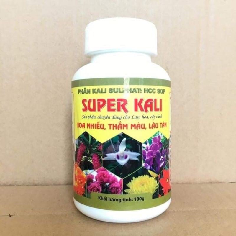 Phân Bón Phong Lan Cây Cảnh Super Kali Hoa Nhiều, Thắm Màu, Lâu Tàn - Lọ 100G