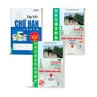 Sách - combo giáo trình hán ngữ tập 1 quyển thượng quyển hạ và tập viết chữ hán