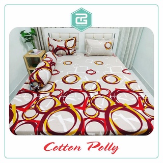 Bộ ga gối Cotton Poly (4 món) Loại 1 ( 1 ga + 1 áo ôm + 2 gối nằm)